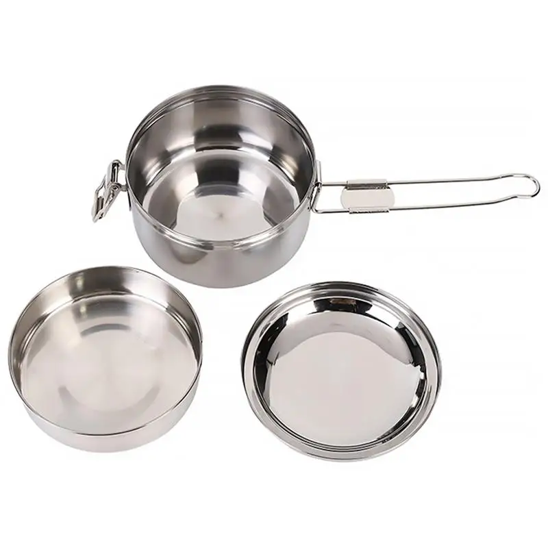 

Family Hiking Picnic Outdoor Cook Pan Set Portable Durable Camping Cookware