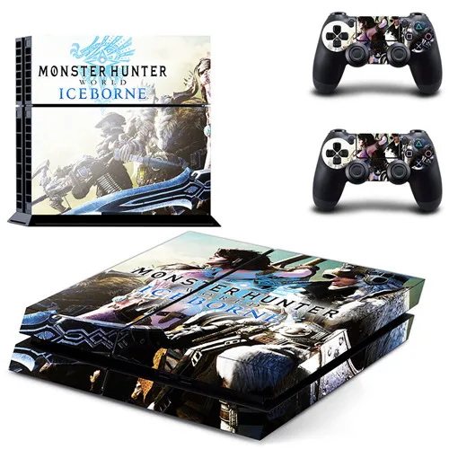 GYTM2609 Monster Hunter World Iceborne наклейка для PS4 наклейка для sony playstation 4 консоль и 2 контроллера кожи PS4 виниловая наклейка - Цвет: GYTM2609