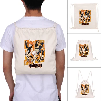 

Anime Haikyuul Drawstring Bag Super Saiyan Goku Gohan Smal Backpack Boys Book Bags Storage Bag Women Men Travel Bag