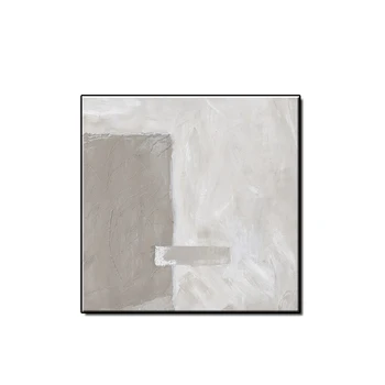 

Cheap big sizes light color gray and white pure handmade abstract oil painting on canvas home decor wall art for room no framed