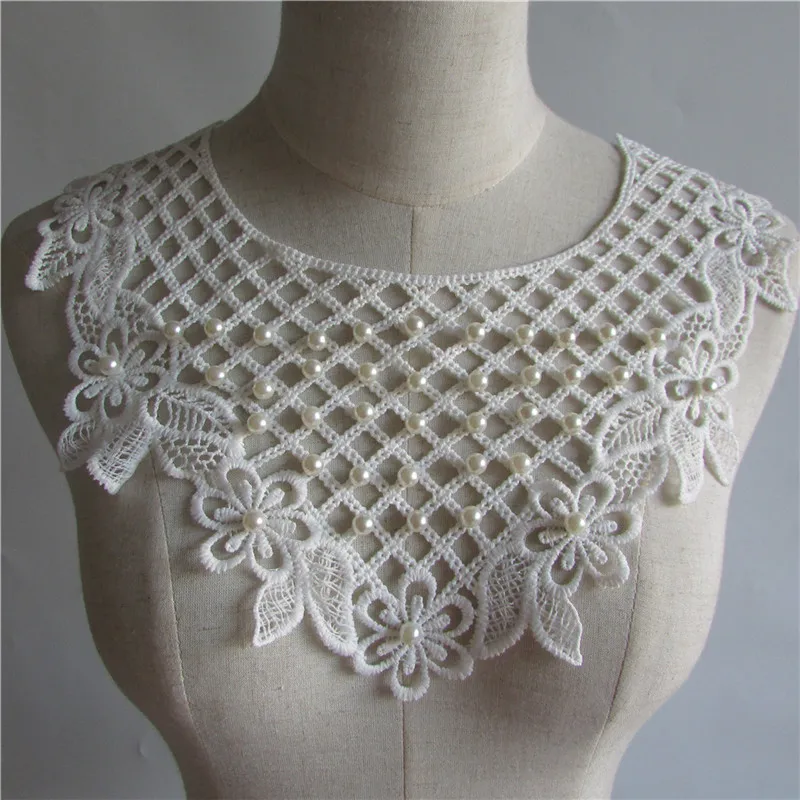 ABS Pearl Lace collar Laces Application sewing Embroidered fabrics dresses Craft materials baby hair bands Accessories lace fabric,lace garment accessories,lace sewing supplies,lace accessories,lace sewing accessories,lace hair accessories,lace decoration