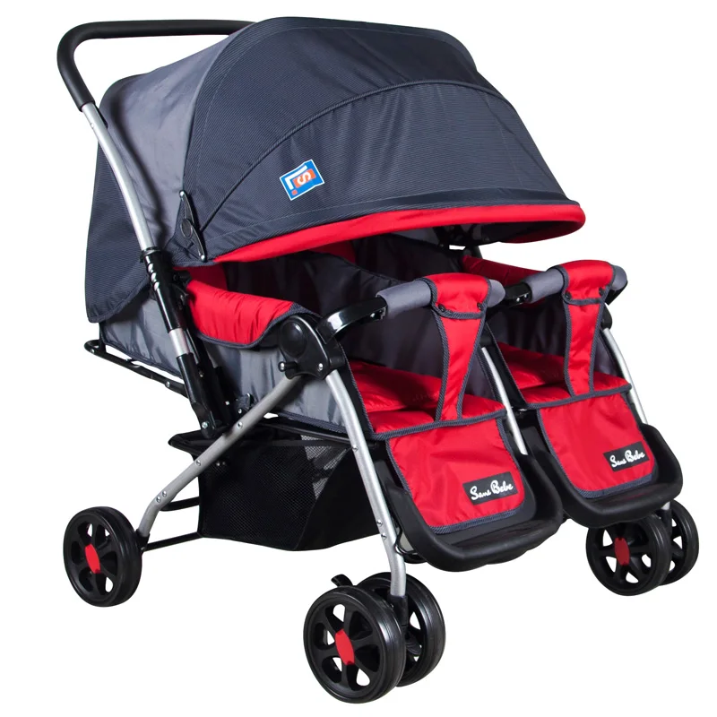 Двойная Складная коляска Twins с откидной ручкой подходит для детей|pushchair travel