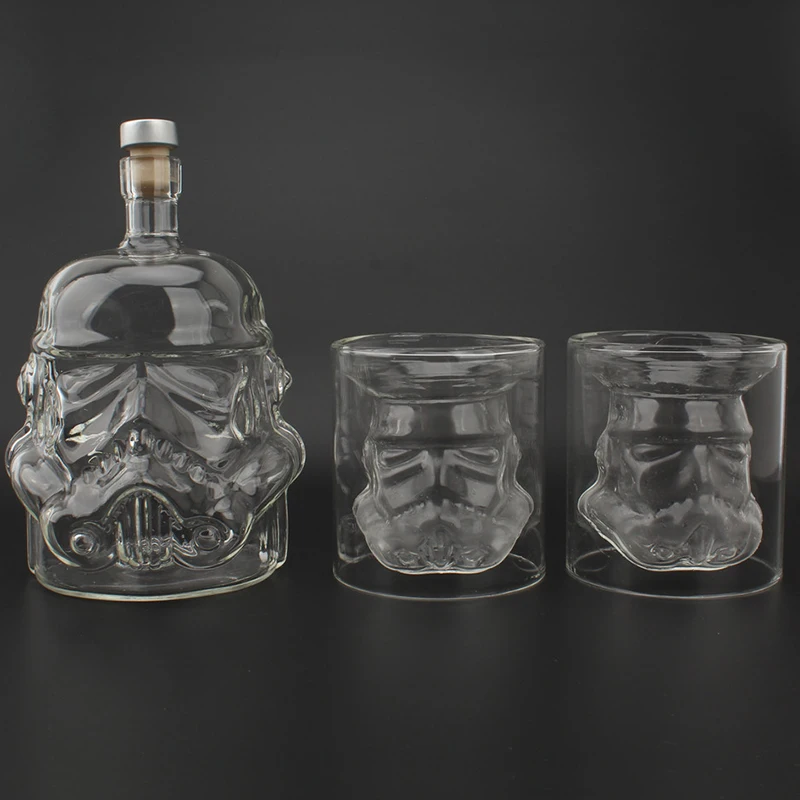 

Personalized Baibing Hip Bottle Wine Glass Set Liquor Bottle Double Glass Cup Creative Wine Set Gift Gift Box