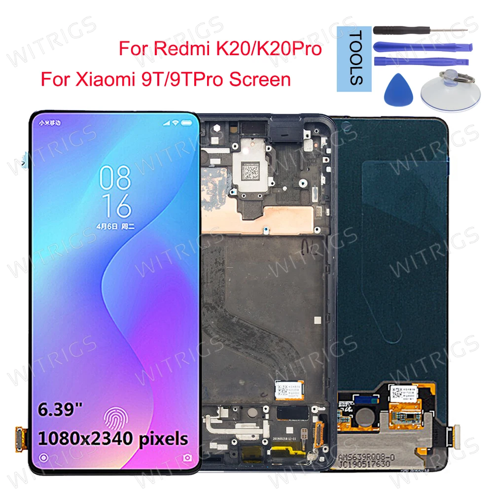 Для Red mi K20 Pro ЖК-дисплей кодирующий преобразователь сенсорного экрана в сборе для Xiaomi mi 9T Pro ЖК-дисплей