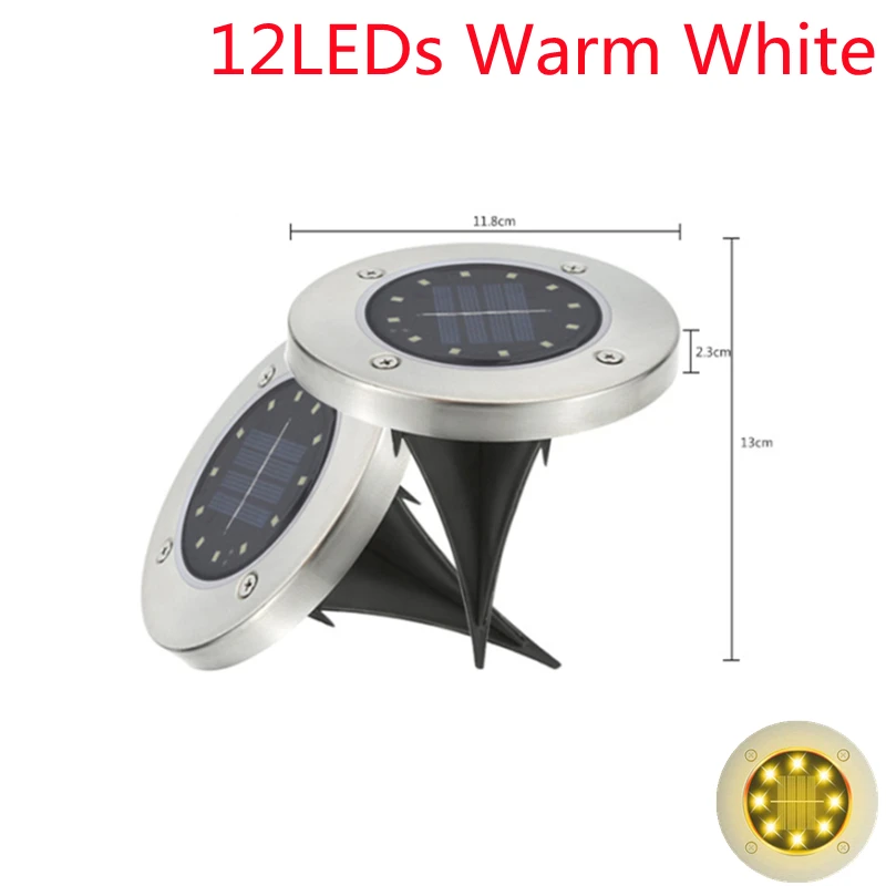 thumbnail image 1 of Lámpara de suelo con energía solar, impermeable, para jardín, camino, terraza, luces con 8 LED, lámpara solar para el patio de la casa, camino de acceso, césped, 1 of 5