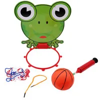 Frog Новая портативная пластиковая мини баскетбольная коробка с мячом, внутреннее регулируемое подвесное баскетбольное кольцо для нетбола, Детская игровая игрушка - Цвет: Frog