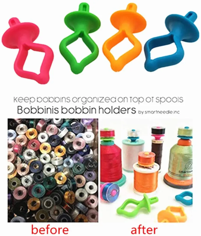 5Pcs Sewing Accessories Bobbin Holders Clamps Thread Spool Holders Thread Spool Huggers Keep Thread Spools From Unwinding Peels