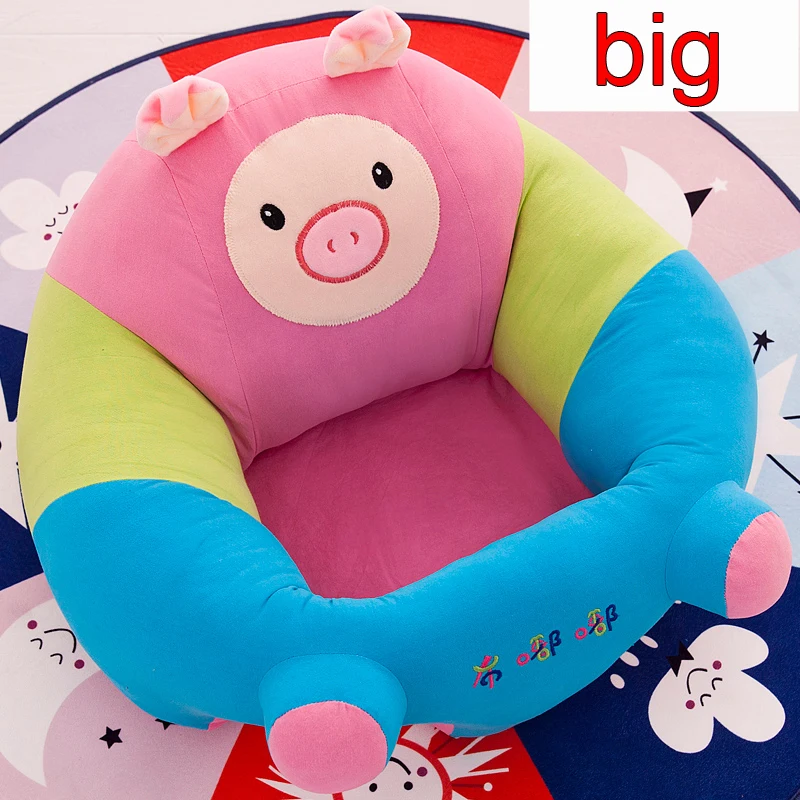 Детское кресло для сидения, только чехол, без наполнения, мультяшное животное, кресло для сидения, детское сиденье, плюшевый диван, детское кресло для дивана - Цвет: big Pig-Only Cover