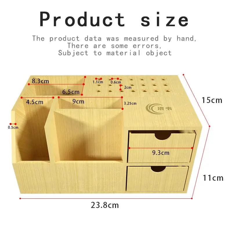 garden tool bag Multifunctional Tool Holder Wooden for Tweezers Screwdrivers Knives Rulers Compartment Storage Shelf Smartphone Remote Control bucket tool bag Tool Storage Items