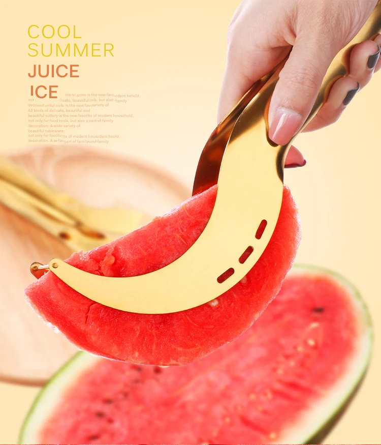 4PCs wonder cutting stainless steel watermelon slicer high-grade European American style fruit vegetable tools kitchen gadgets