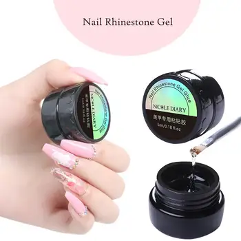 

NICOLE DIARY Nail Decoration Glue Use for Rhinestone Tips Adhesive Fast-dry for UV LED Nail Art Tool