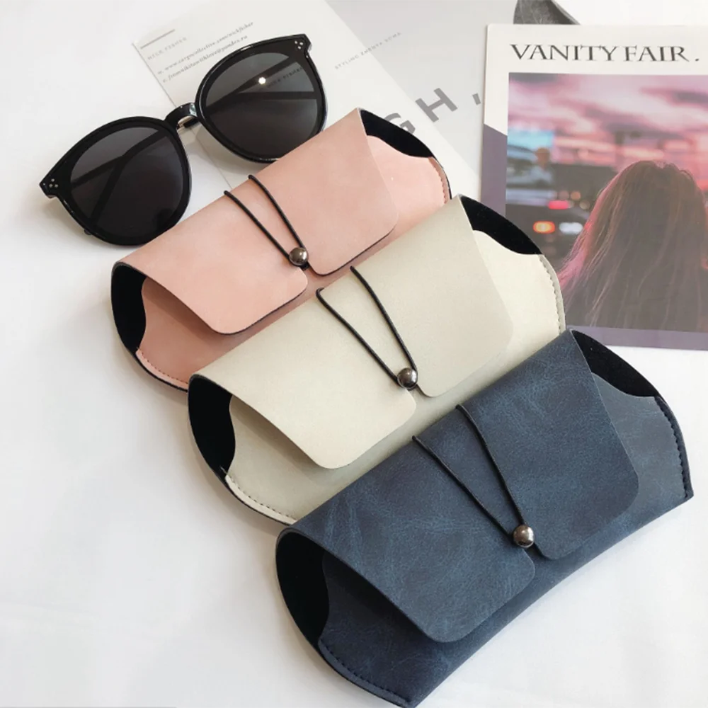 

1PC Portable Solid PU Leather Glasses Case Sunglasses Holder Box Eyeglasses Storage Pouch Bag Cover Eyewear Accessories Unisex