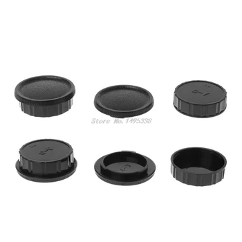 

Rear Lens Body Cap Camera Cover Set Dust Screw Mount Protection Plastic Black Replacement for Contax Yashica CY C/Y Drop Ship