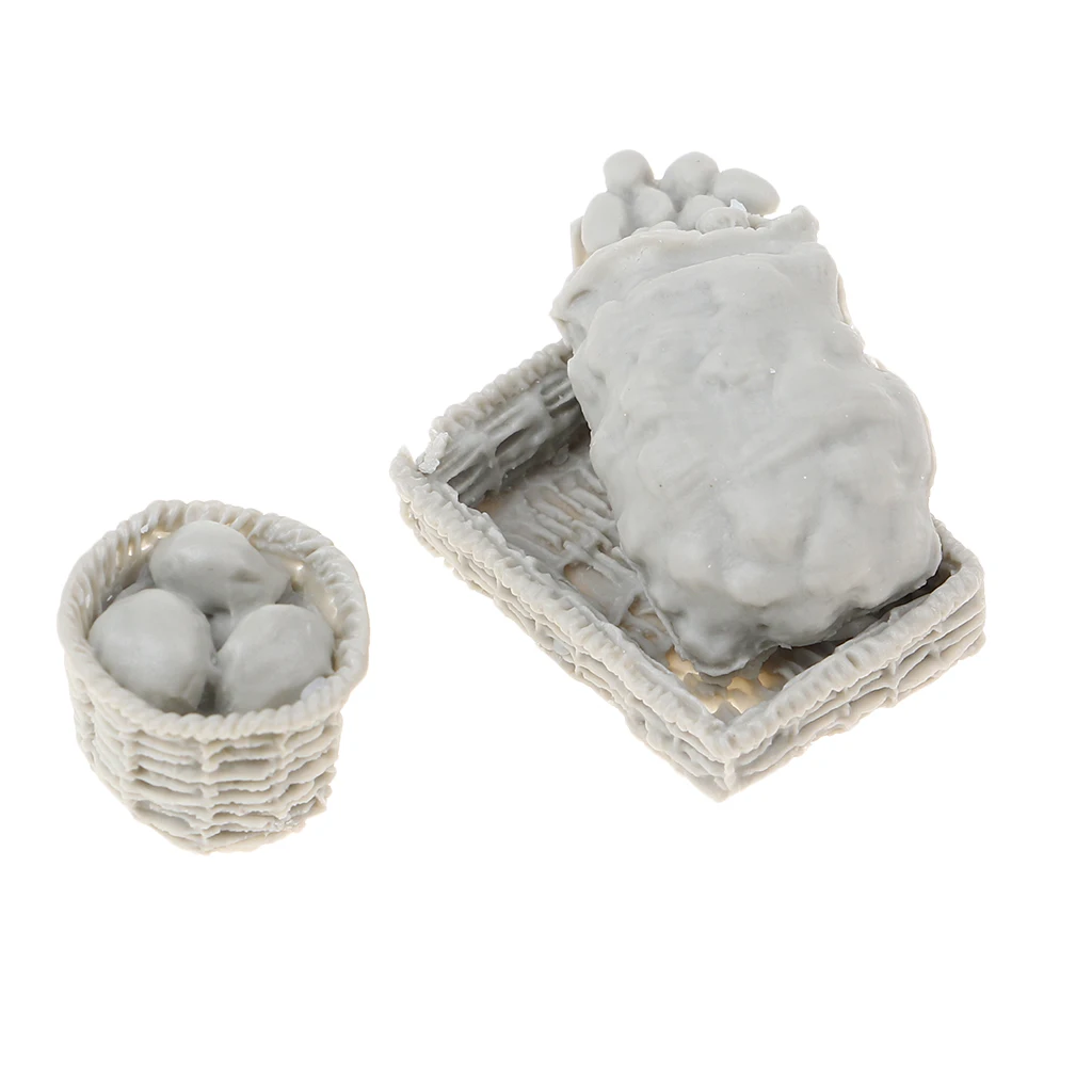 1/35 Scale Military War Food Supplies Basket for Diorama Scenery Build Props