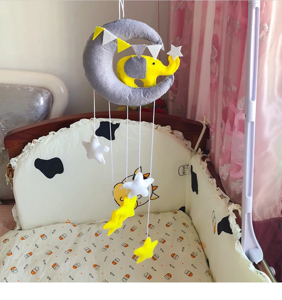 Детские игрушки Луна лебедь "сделай сам" погремушки Мама ручной прикроватная игрушка-колокольчик вращающийся мобиль для детской кроватки детские постель с игрушкой ветровая Музыкальная Коробка животных Погремушка