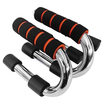 

2Pcs Push Up Bars Strong Chrome Steel Pushup Stands with Comfortable Foam Grip and Non-Slip Bars