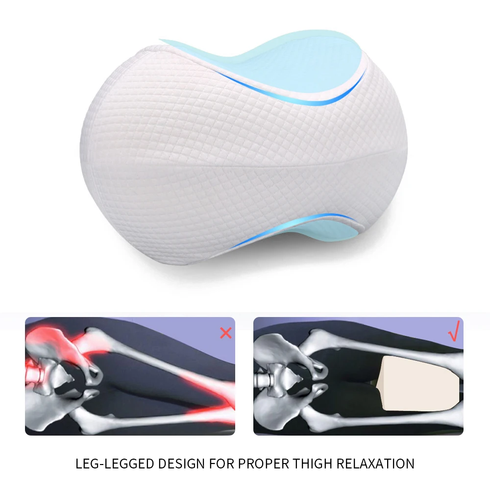 Orthopedic Leg Pillow Memory Foam Knee Wedge Pillow Leg Pad For Pregnancy Sleeping Sciatica Relief Side Sleeper Leg Pad Support