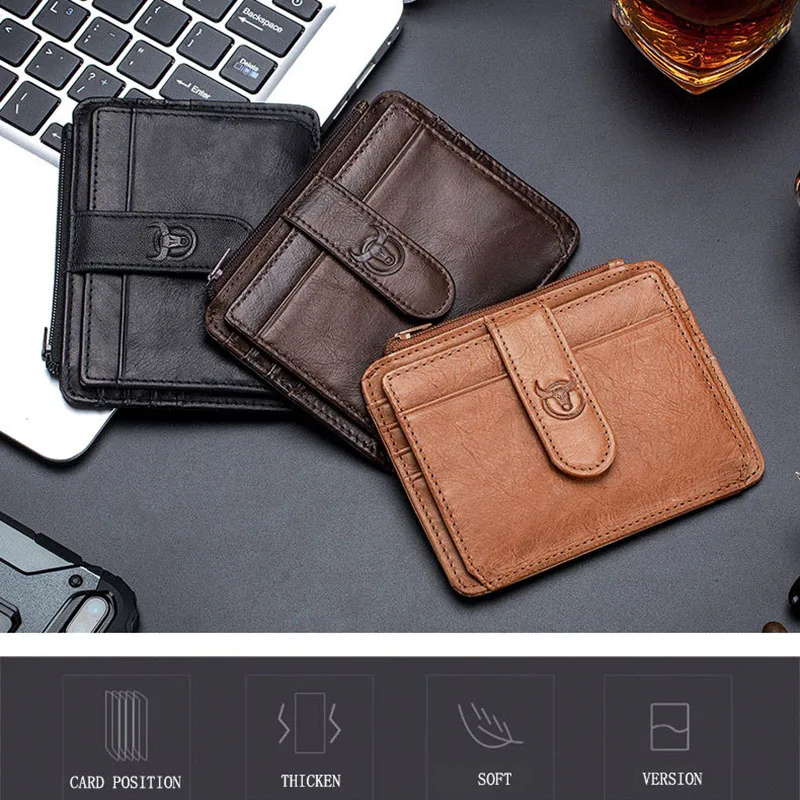 Genuine Leather Men Card Holder Unisex Credit Card Holder ID Rfid Blocking Fashion Business Cardholder Case for Bank Cards