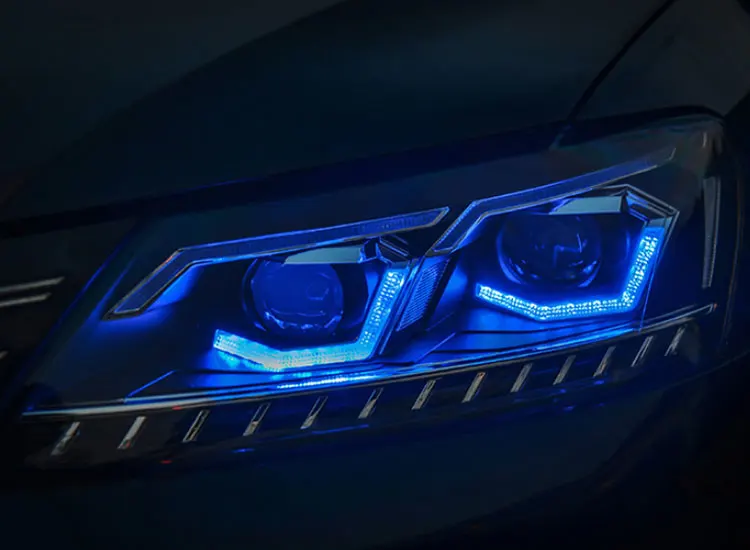 2 шт. автомобильный стиль светодиодный фары для Volkswagen Passat 2012- для Passat Головной фонарь светодиодный DRL Объектив двойной луч H7 HID Xenon bi xeno