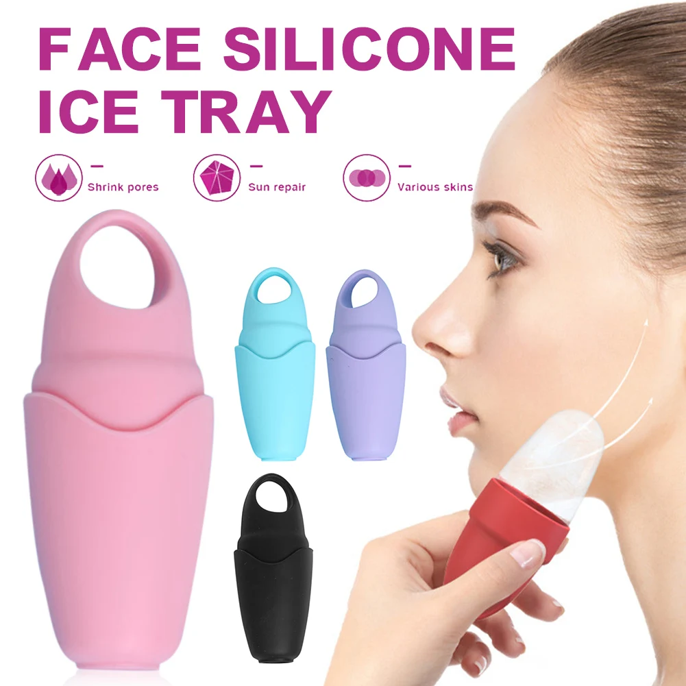 4 Color Silicone Ice Ball Face Massager Shrink Pores Roller Cold Therapy Reusable Freezable Ice Cup