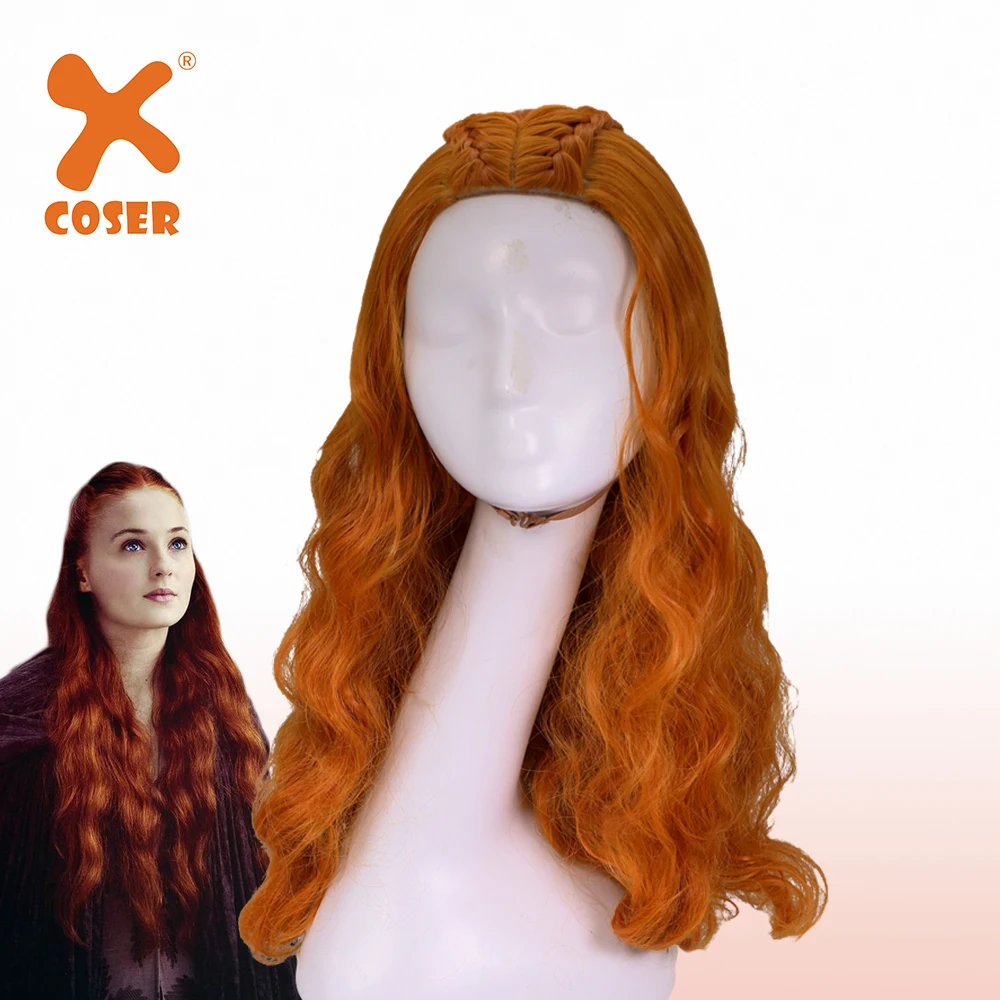 Женские длинные волнистые волосы XCOSER карнавальный костюм Сансы Старка для