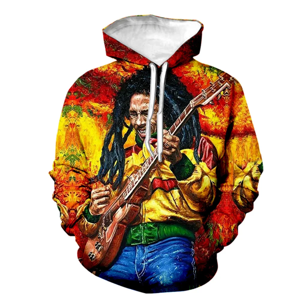 3d Print Mens Women hoodies Sweater Sweatshirt hip hop Bob Marley  Pullover Tops 