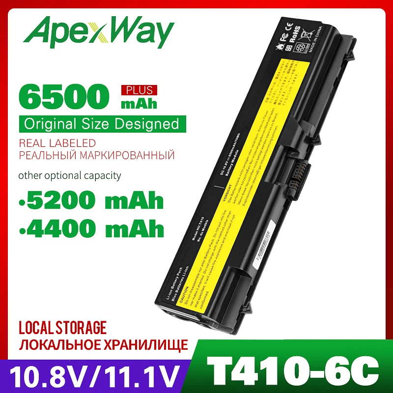 ApexWay 6 аккумуляторная батарея для lenovo ThinkPad Edge L410 L412 L510 L512 L520 42T4733 L420 L421 T410 T420 T510 T520 W510 W520 SL410