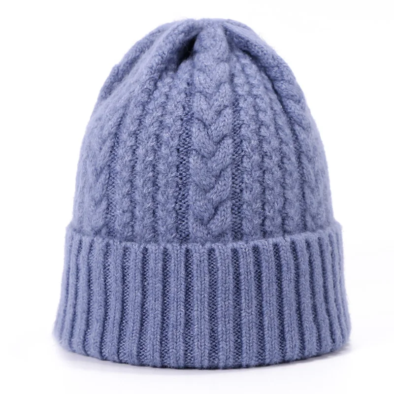 Вязаная Шерстяная Шапка Skullies Beanies для мужчин и женщин Зимняя безопасная шапка Толстая теплая хлопковая шапка Уличная Повседневная однотонная Кепка в стиле унисекс - Color: J