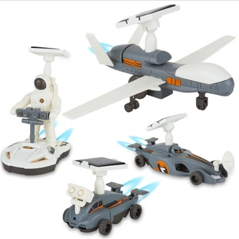 

abay 2019 hot 4 in 1 Solar Robot Children Science Education Toy WB-29