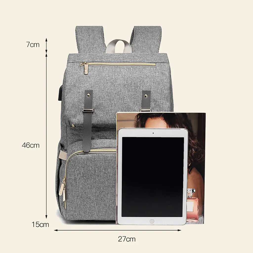 

New Waterproof Large-capacity Mummy Bag Multi-function With USB Women Backpack