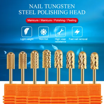 

BORN PRETTY Gold Nail Drill Bits Electric Machine Tungsten Steel Milling Cutter Nail Cutter Grinding Pedicure Tool