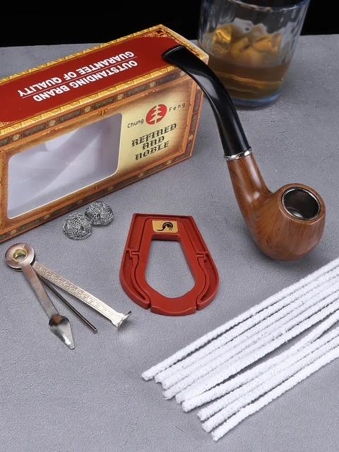 Pipe Set 503 Resin Tobacco Pipe Smoking Herb Grinder Filter Cleaning Gift  Box for Smoking Accessories - AliExpress