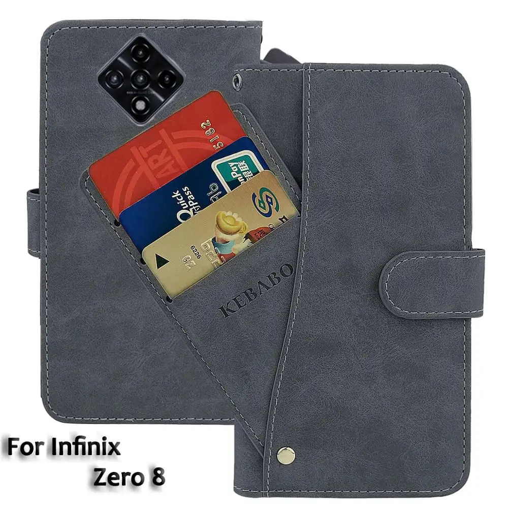 Leather Wallet Infinix Zero 8 Case 6.85&quot Flip Fashion Luxury Front Card Slots Cases Cover Business Magnetic Phone Bags | Мобильные