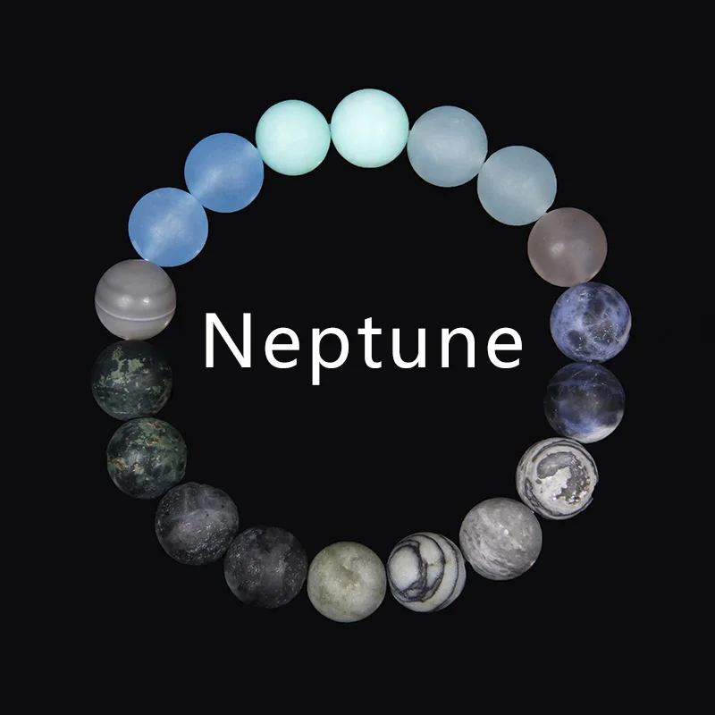 Bracciale Con Perline In Pietra Naturale Neeshka – 8 Pianeti, Chakra, Universo – Gioielli Alla Moda Per Uomo E Donna, Regalo Di Anniversario E Compleanno