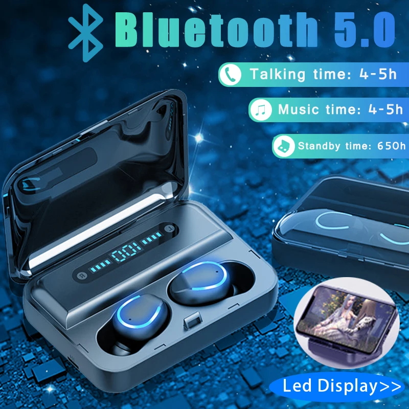 F9 Mini Bluetooth наушники Беспроводные IPX7 водонепроницаемые TWS для Android и Ios с
