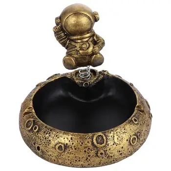 

1pc Simple Creative Cute Exquisite Astray Cigarette Ash Container Smoking Ash Tray Desktop Ornament Astronaut Ashtray