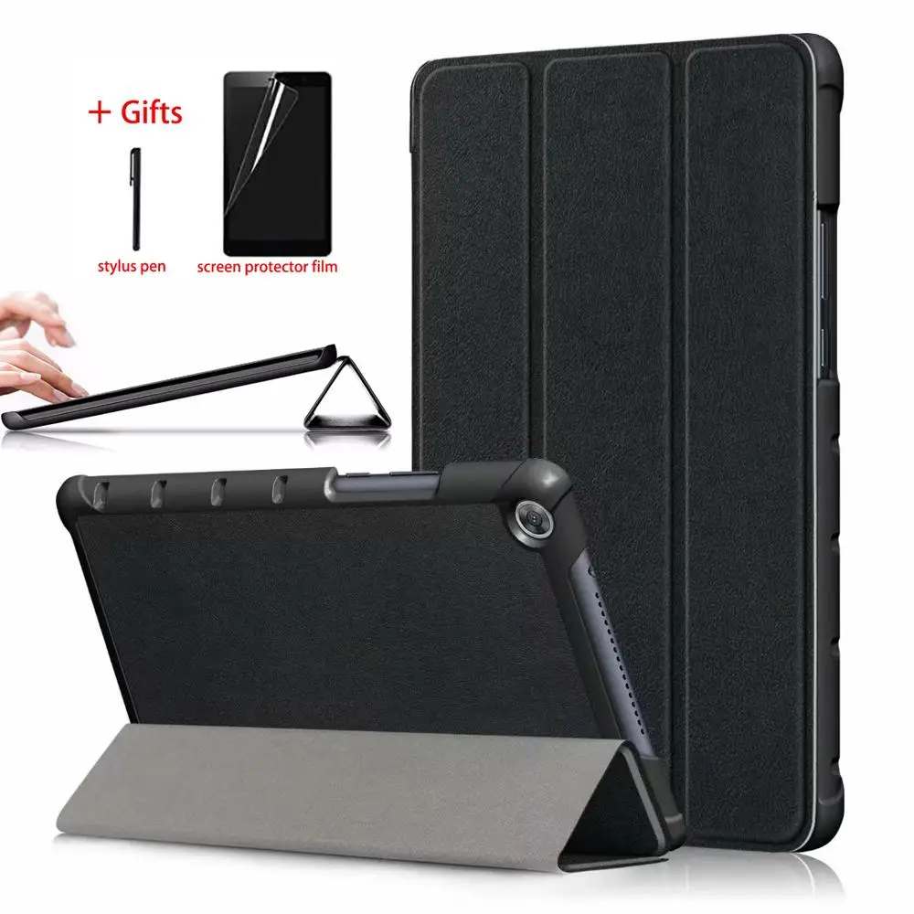 Чехол для huawei mediapad M5 Lite 8,0 JDN2-W09 JDN2-AL00 стоячая таблетница чехол для huawei mediapad m5 lite 8 дюймов Чехол+ пленка+ ручка