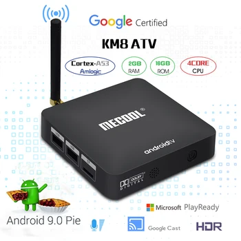 

MECOOL Android Smart TV Box KM8 ATV Google Voice Control Smart TV Android 9.0 Amlogic S905X 2GB 16GB IPTV TV BOX Set-Top Box