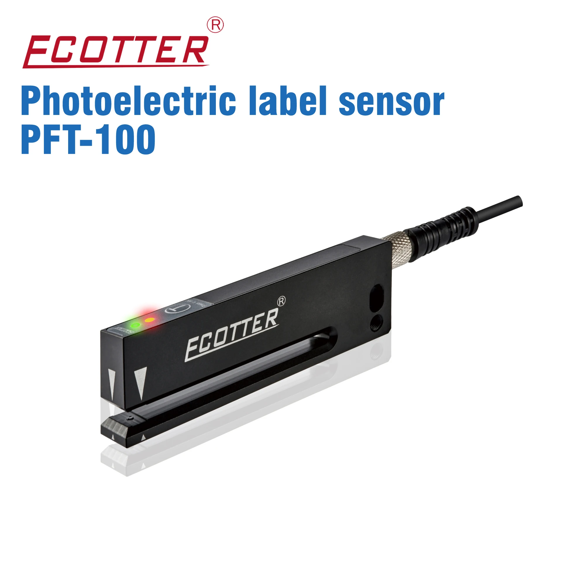 

ECOTTER PFT-100 High speed frequency accurancy stable self-learning controlled externally photoelectric label sensor