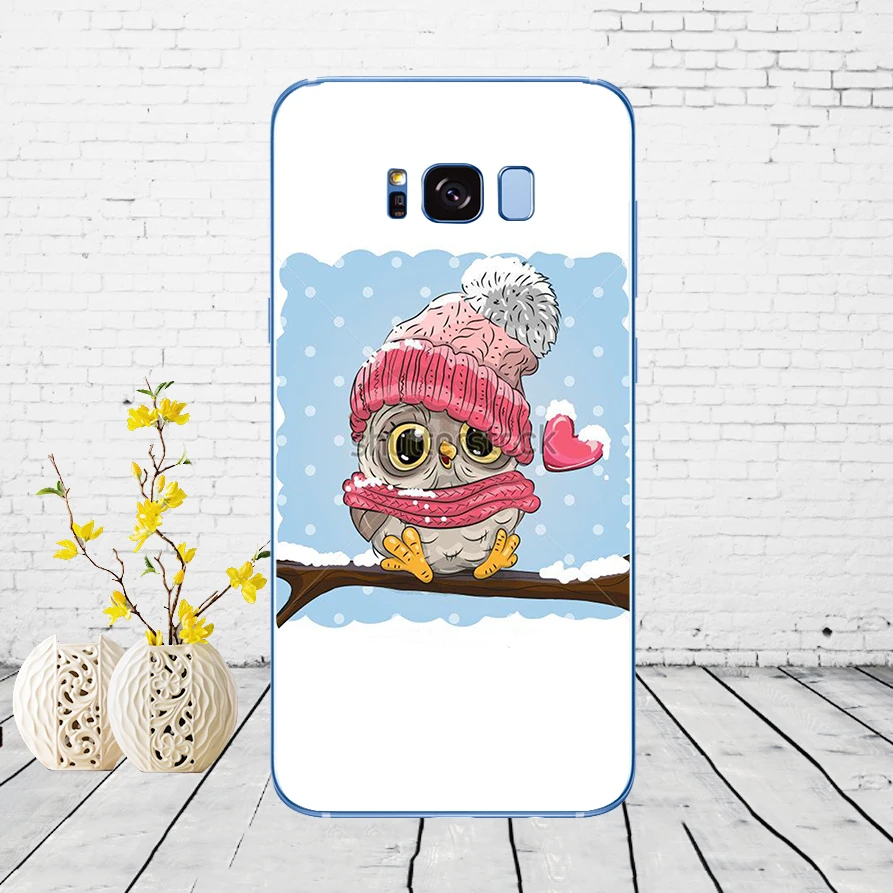 95DD милый сова сердца любитель Рождество Мягкий силиконовый чехол для Samsung Galaxy S6 S7 edge S8 S9 S10 plus A70 A50 чехол