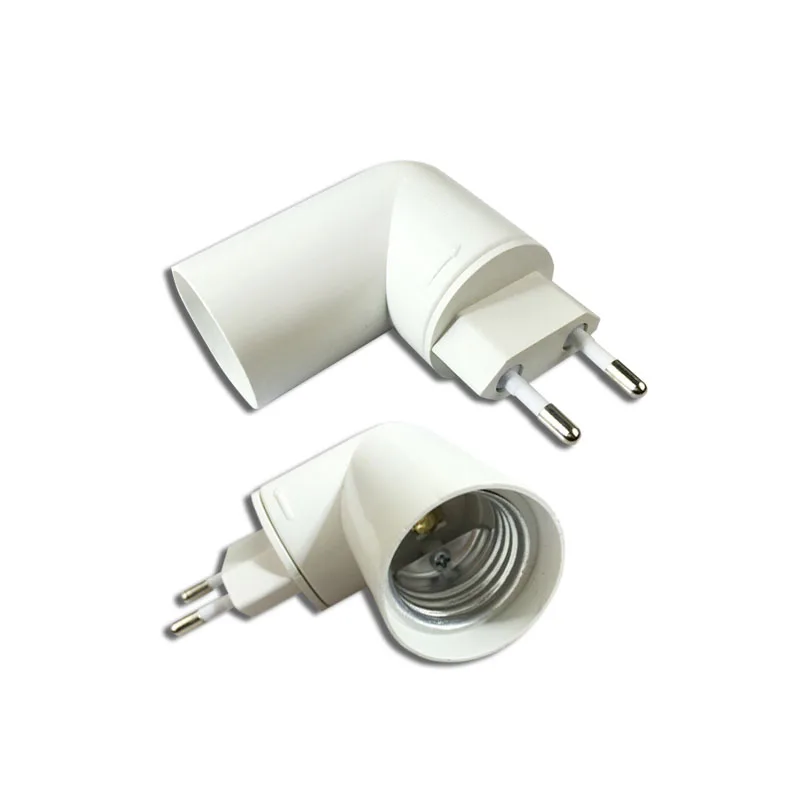 Штепсельная Вилка европейского стандарта для E27 винтовой патрон настенная розетка E27 маленький Ночной светильник с выключателем питания