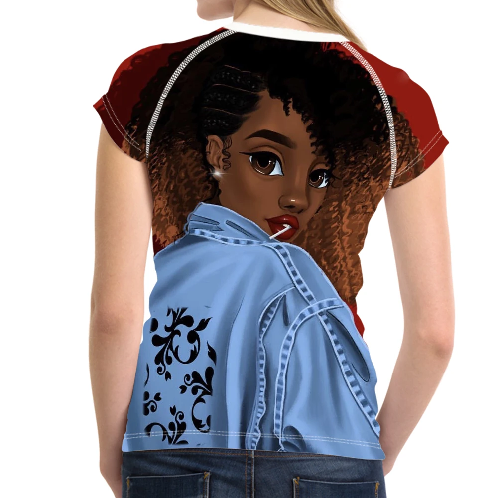 WHEREISART футболки для женщин Blow Bubbles футболка для взрослых Футболка африканская темнокожая девушка футболки короткий рукав o-образный вырез Топы