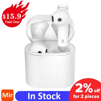 

Original TWS Wireless Earphones Bluetooth 5.0 Headphone Earbuds 3D Stereo Bass Headset with Microphone for xiaomi iphone
