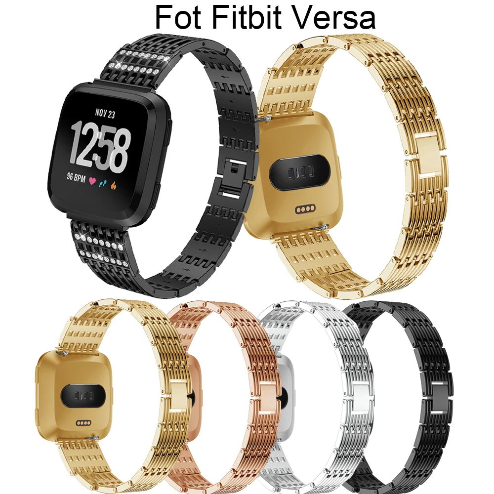 

Fashion smart watch strap For Fitbit Versa sports watch bands bracelet replacement metal wristbands accessories For Fitbit Versa