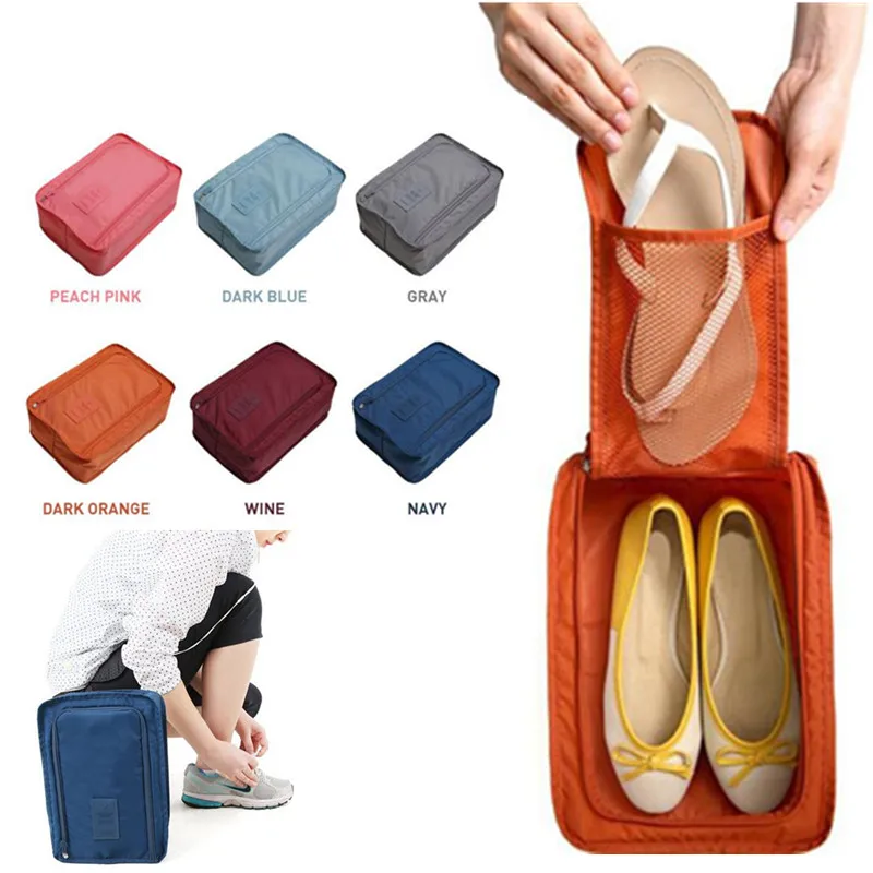 

1Pcs Travel Storage Shoes Bag Container Nylon Foldable Portable Travel Organizer Packs Shoe Sorting Pouch Comestic Bags