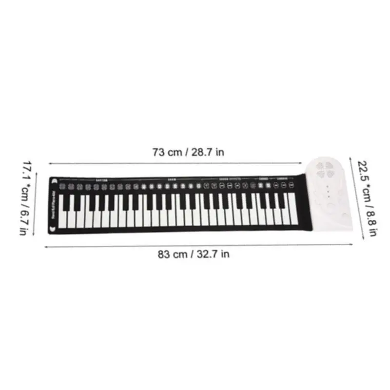 1 Набор рулонная клавиатура пианино Портативный 49 клавиш электронная клавиатура для детей обучающий инструмент для детей