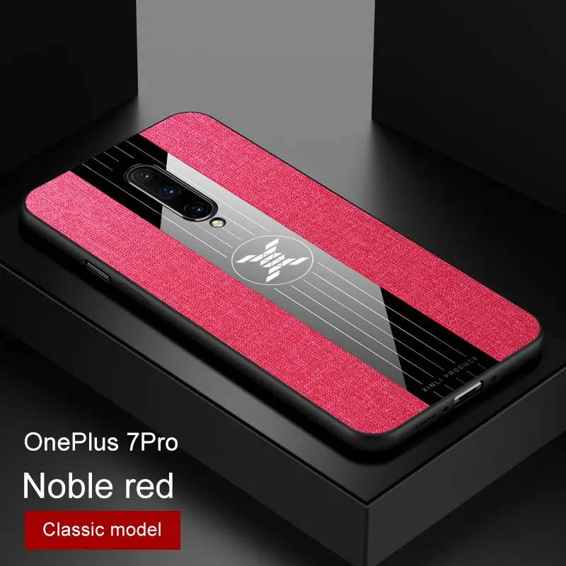 Чехол для Oneplus 7 Pro Чехол магнитный автомобильный держатель кольцо задняя крышка один плюс 7 Pro чехол силиконовый ударопрочный бампер Oneplus 6 6T чехол - Цвет: red