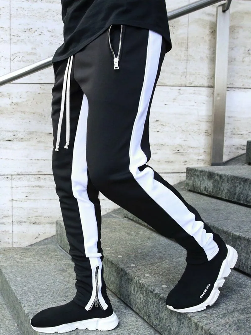 

Mens Joggers Casual Pants Fitness Men Sportswear Tracksuit Bottoms Skinny Sweatpants Trousers Black Gyms Jogger Track Pants