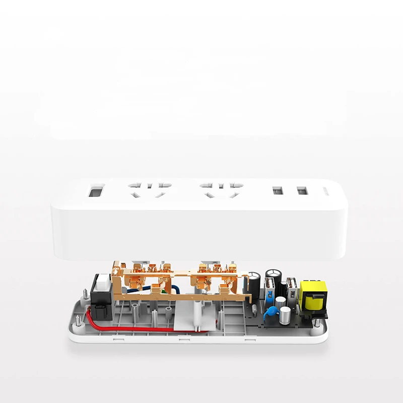 Xiaomi Mijia преобразователь питания портативный штекер Адаптер для путешествий для домашнего офиса 5 в 2.1A 2 розетки 2 USB быстрая зарядка