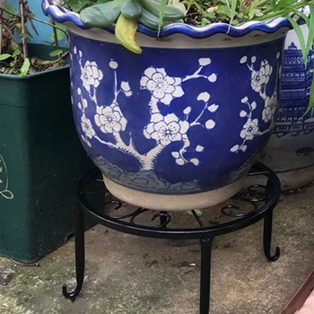 

Wrought Flower Display Stand Iron Plant Pot Floral Holder Shelf Organizer